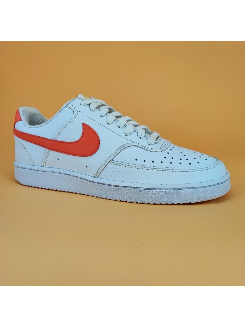 Nike Court Vision Low Women's Size 10 US White Leather Sneakers CD5434-112